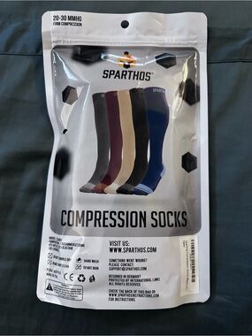Sparthos Compression Socks - Black, Size L/XL, One Pair